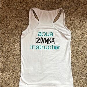 White Aqua Zumba Instructor Tank Top